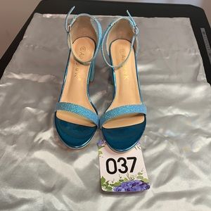 Light blue glitter shoes